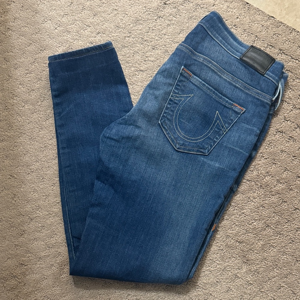 True Religion Women's Dark Blue Skinny Jeans